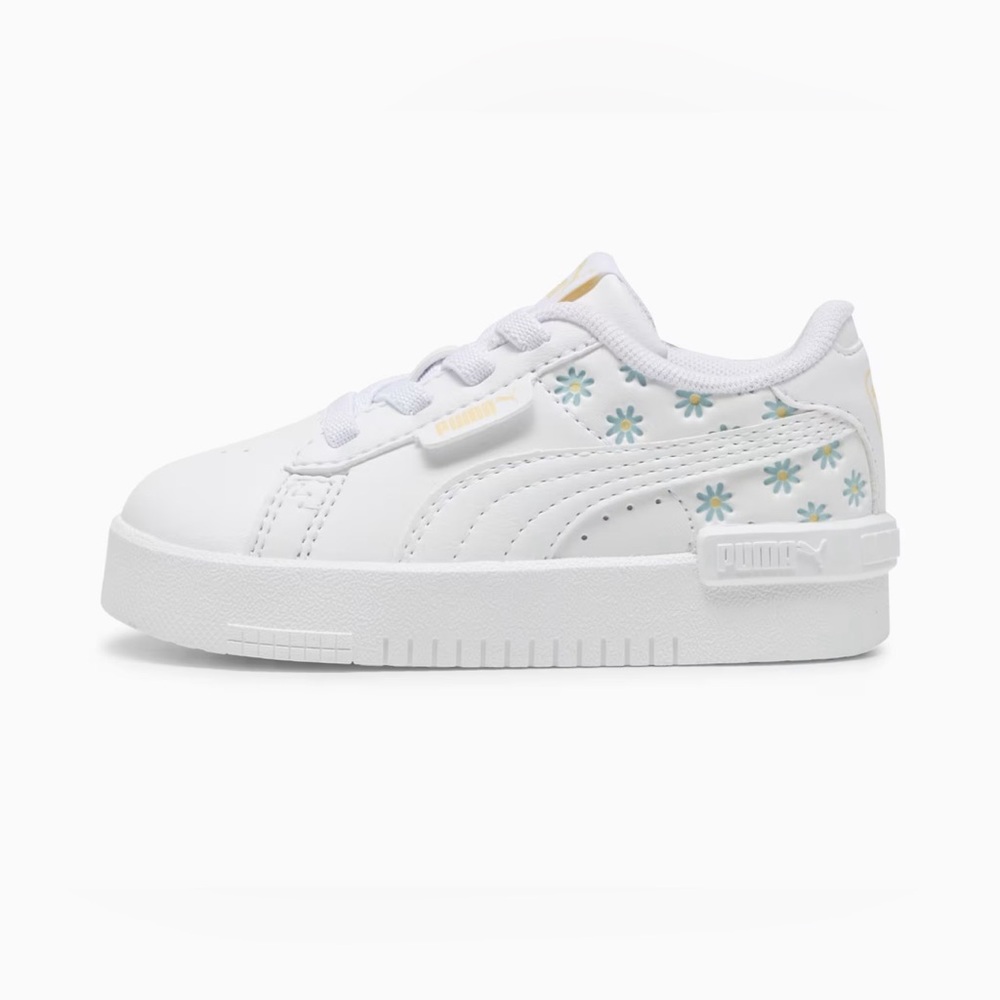 Puma White Sneakers w/ Floral Design. Jada Summer. Size 8. Great Condition. HTF